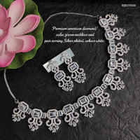 Heera Jewellers American Diamond Stylish Fancy Necklace Set