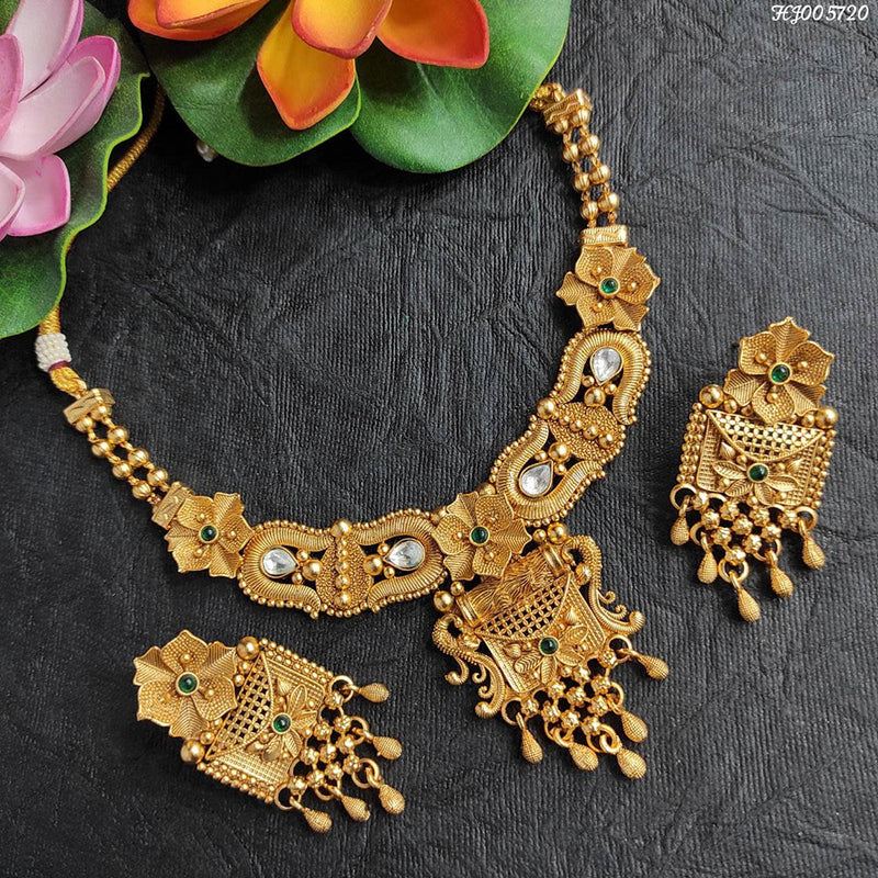 Heera Jewellers Gold Plated Choker Nacklace Set