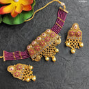 Heera Jewellers Kundan Stone Choker Necklace Set