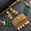 Heera Jewellers Crystal Stone Choker Necklace Set