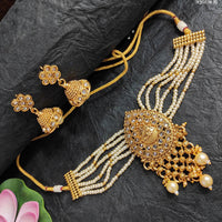 Heera Jewellers Crystal Stone Choker Necklace Set