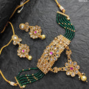 Heera Jewellers Crystal Stone Choker Necklace Set