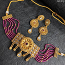 Heera Jewellers Crystal Stone Choker Necklace Set
