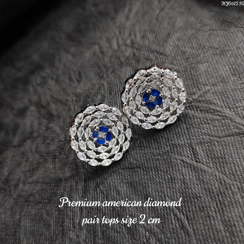 AD White Rhodium Finished CZ Earrings / Silver Finished Jhumkas / Indian  Earrings/ Sabyasachi Jewelry / Diamond Earrings - Etsy