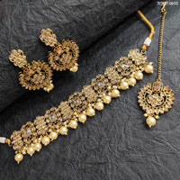 Heera Jewellers Reverse Ad Stone Choker Necklace Set