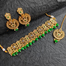 Heera Jewellers Reverse Ad Stone Choker Necklace Set