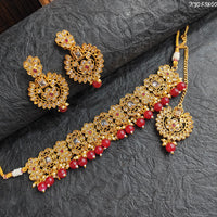 Heera Jewellers Reverse Ad Stone Choker Necklace Set