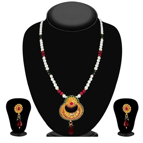 Tip Top Fashions Austrian Stone Gold Plated Necklace Set - 1100907