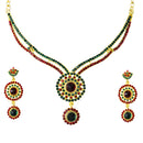 Tip Top Fashions Austrian Stone Gold Plated Necklace Set - 1101337