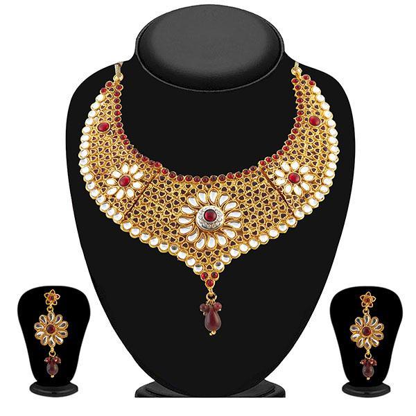 Soha Fashion Kundan Austrian Stone Necklace Set - 1102030