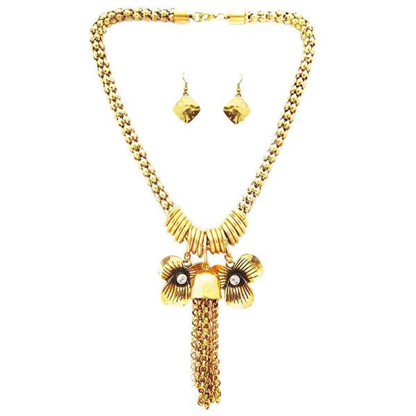 Soha Fashion Austrian Stone Gold Plated Necklace Set - 1102201