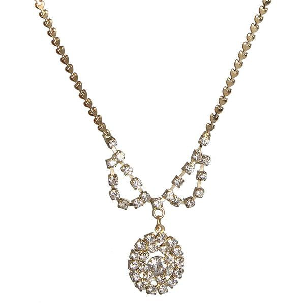 Urthn Austrian Stone Gold Plated Necklaces - 1102423