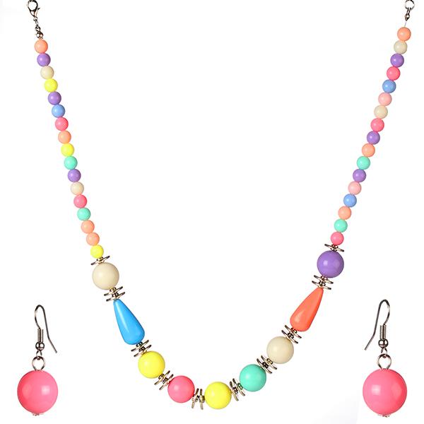 Cuteens Multicolor Beads Necklace Set - 1102579