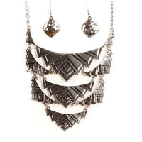 Tip Top Fashions Oxidised Statement Necklace Set - 1103026