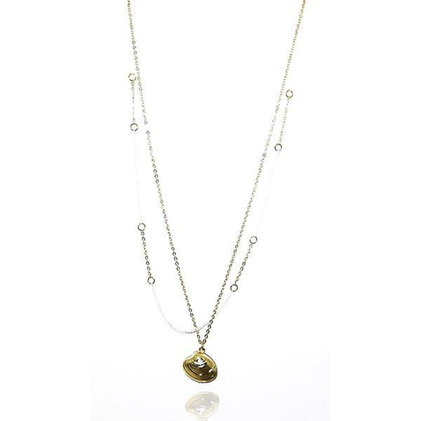 Urthn Gold Plated Double Chain Fusion Necklace  - 1104021