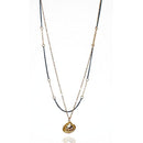 Urthn Gold Plated  Double Chain Statement Necklace - 1104022