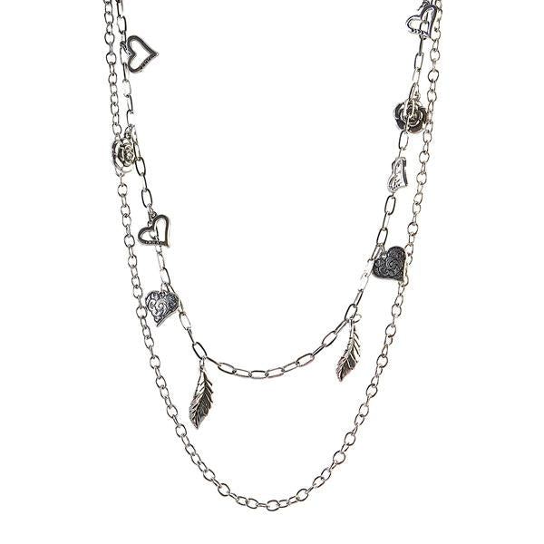 Urthn Black Oxidised Chain Necklace - 1104117