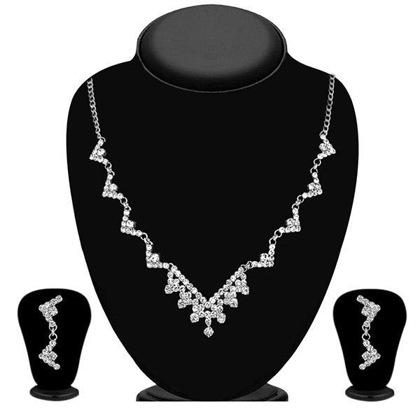 Eugenia Austrian Stone Rhodium Plated Necklace Set - 1104301