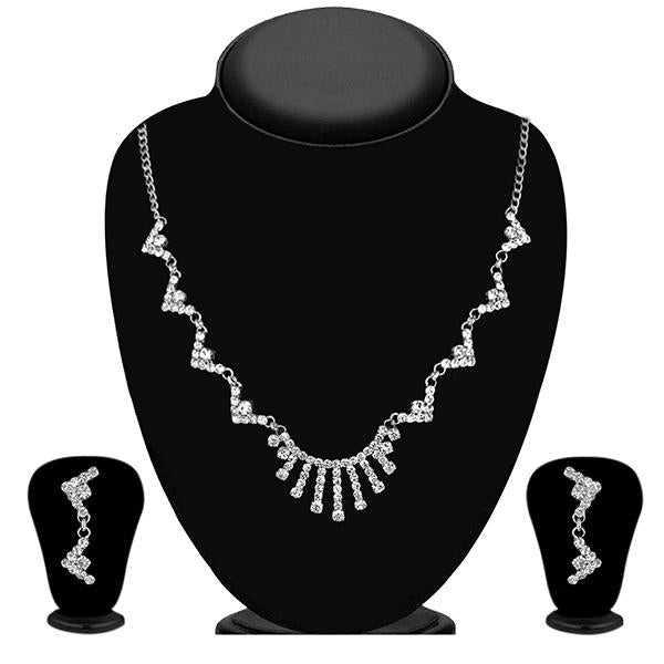 Eugenia Silver Plated Austrian Stone Necklace Set - 1104312