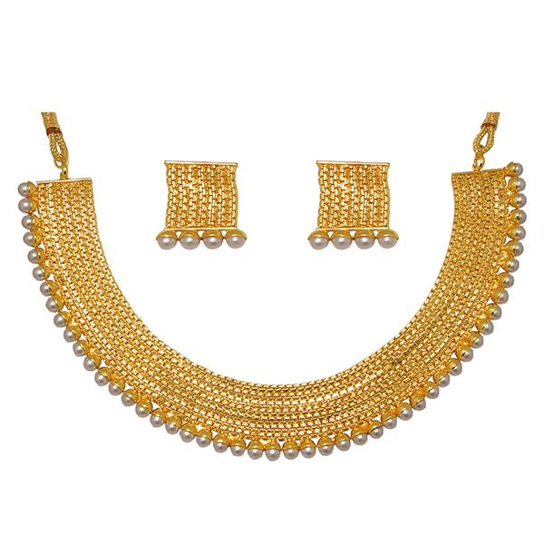 Utkrishtt Pearl Gold Plated Traditional Necklace Set - 1104506