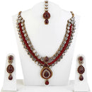 Soha Fashions Beads Austrian Stone Necklace Set With Maang Tikka - 1104905