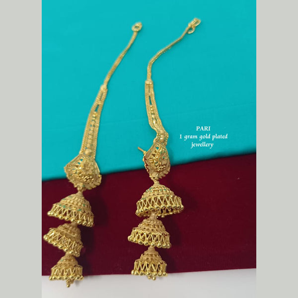 Pari Art Jewellery 1 Gram Gold Plated Designer Dangler Earrings
