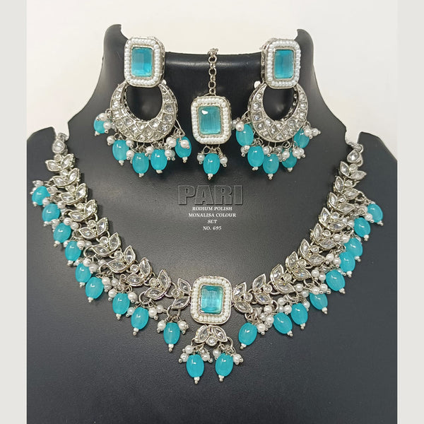 Pari Art Jewellery Kundan And Beads Choker Designer Necklace Set