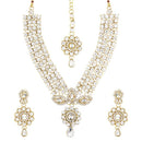 Vivant Charms Austrian Stone Necklace Set With Maang Tikka - 1105105