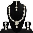 Vivant Charms Austrian Stone Necklace Set With Maang Tikka - 1105108