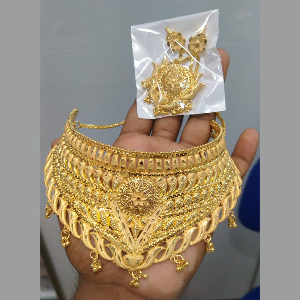 22K Gold Choker Necklace CK-TJ-57 – Rupashree Jewellers (RB)