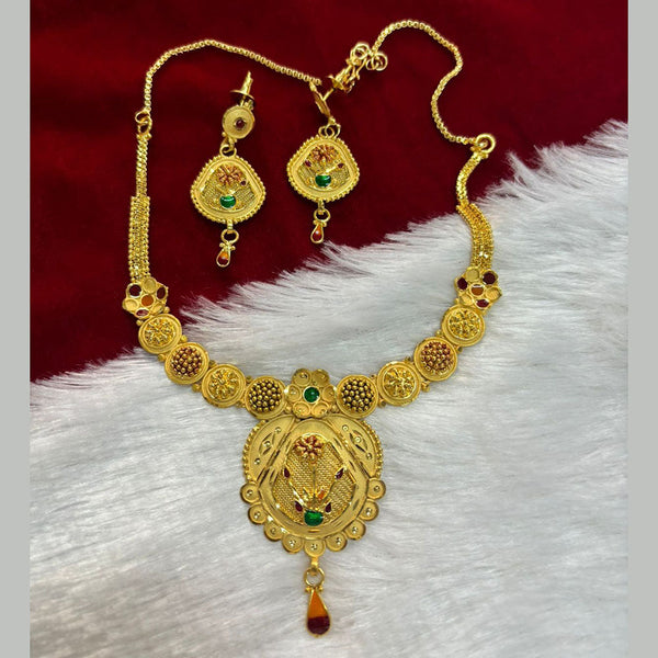 Pari Art Jewellery Forming Gold  Necklace Set