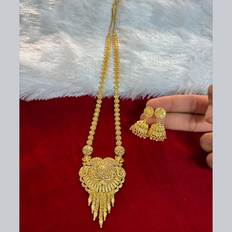 Gold plated long deals necklace