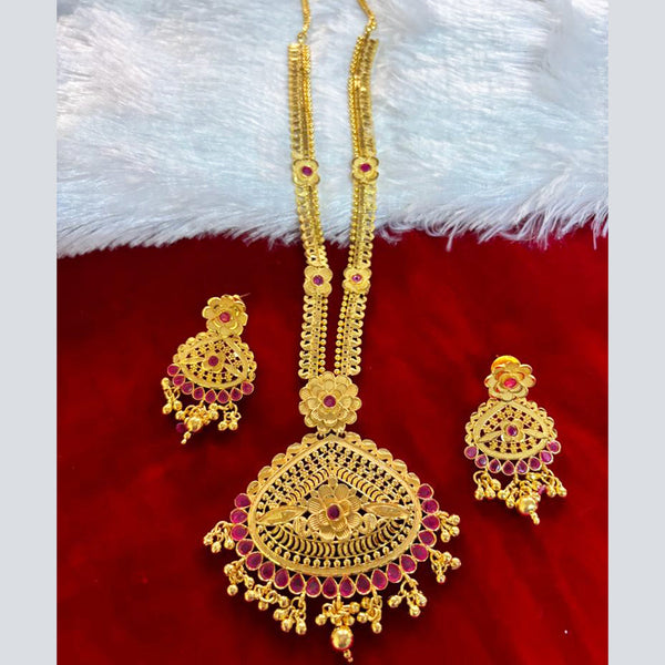 Pari Art Jewellery Gold Plated Long Necklace Set