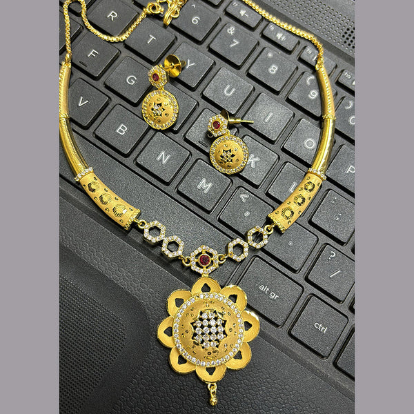 Pari Art Jewellery Forming Gold Necklace Set