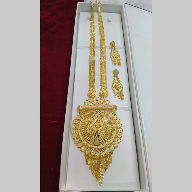 Pari Art Jewellery Forming Gold Long Necklace Set