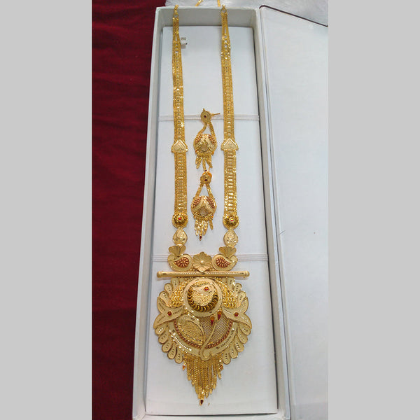 Pari Art Jewellery Forming Gold Long Necklace Set