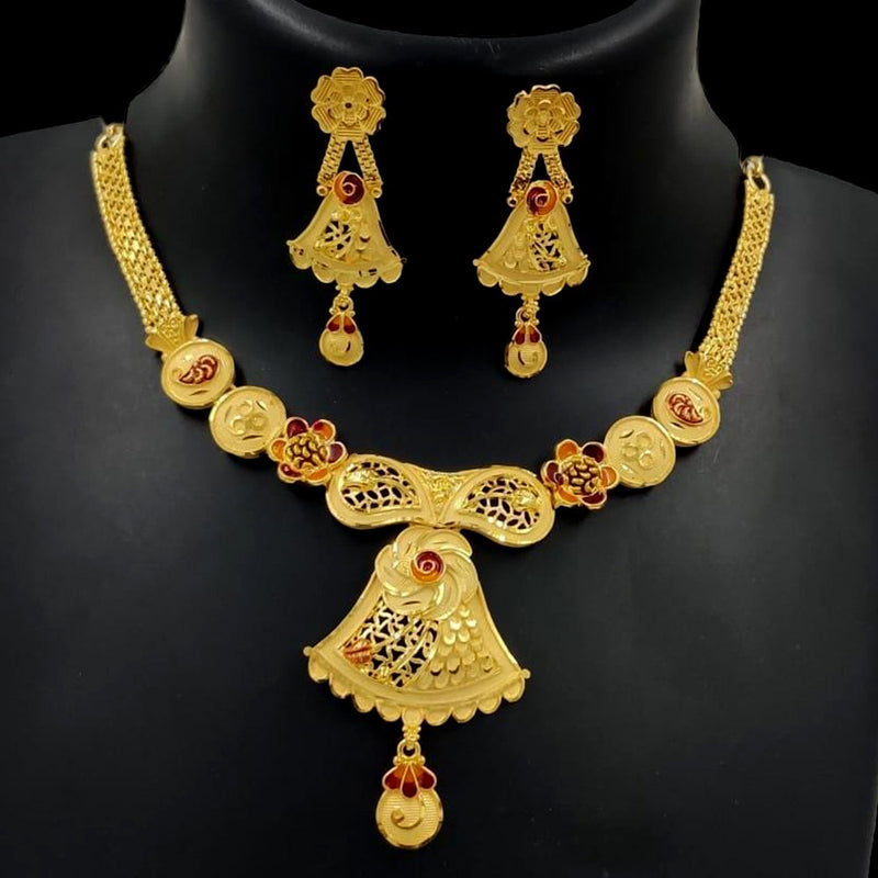 Pari Art Jewellery Forming Gold Necklace Set