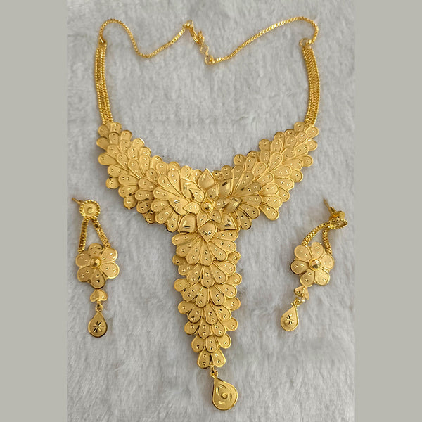 Pari Art Jewellery Forming Gold Necklace Set