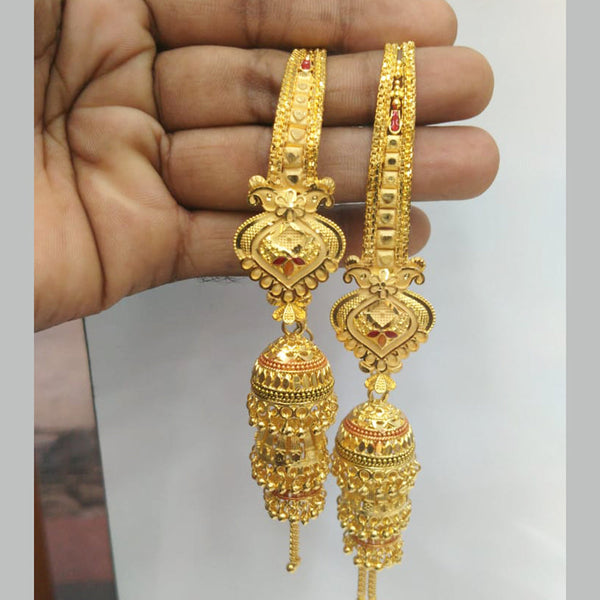 Pari Art Jewellery Gold Forming Gold Plated Dangler Earrings
