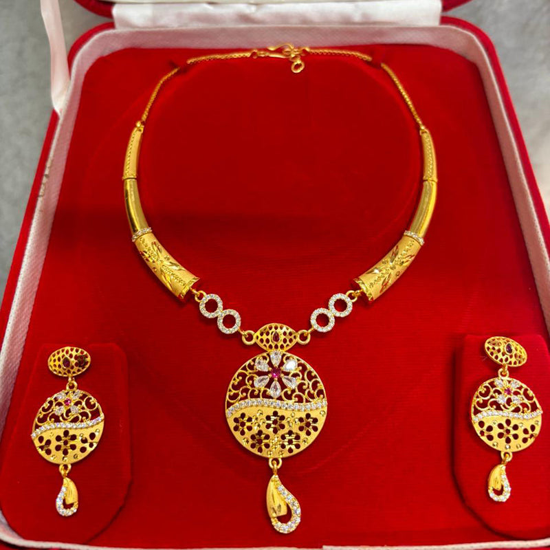 Pari Art Jewellery Forming Gold Necklace Set