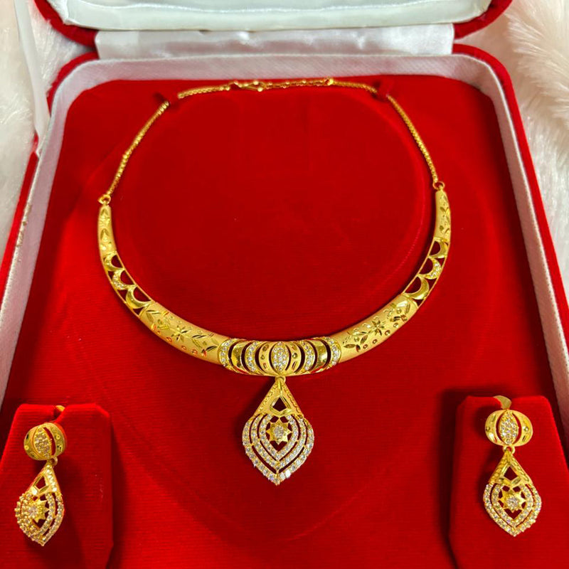 Pari Art Jewellery Forming Gold Necklace Set