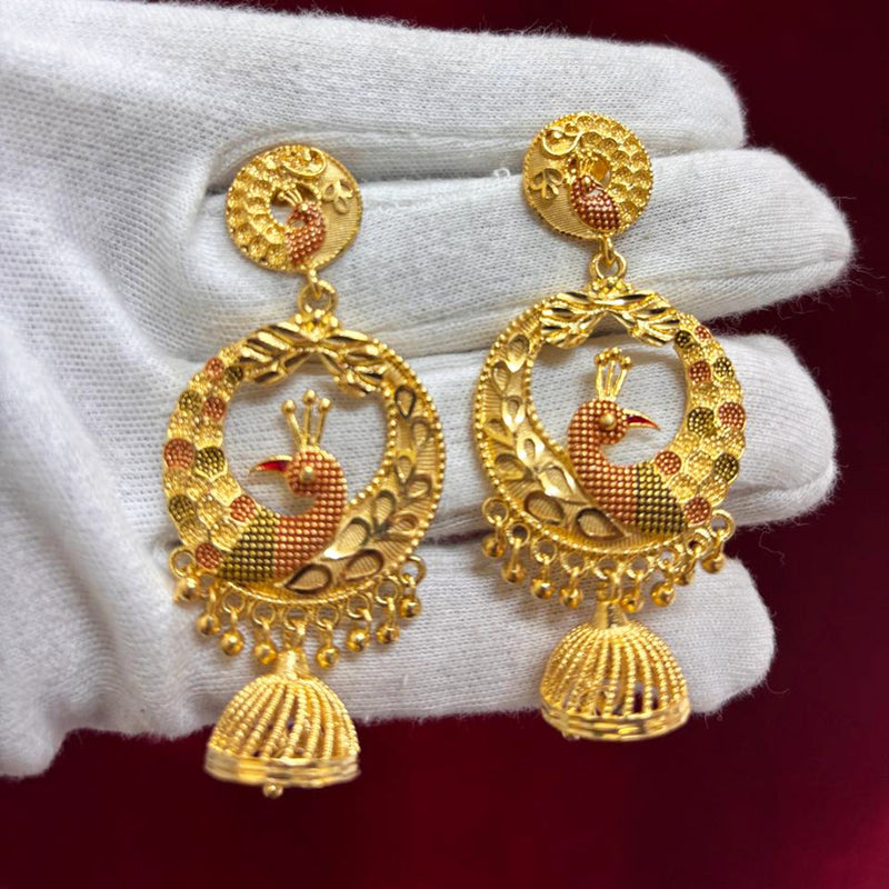 Pari Art Jewellery Forming Gold Dangler Earrings