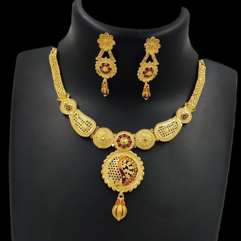 Pari Art Jewellery Forming Gold Necklace Set