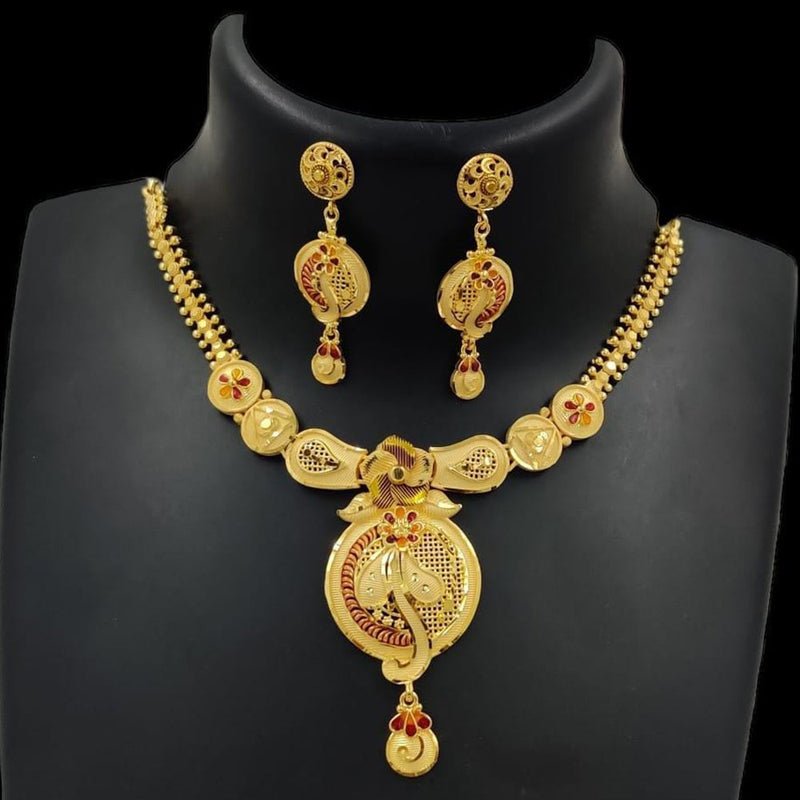 Pari Art Jewellery Forming Gold Necklace Set