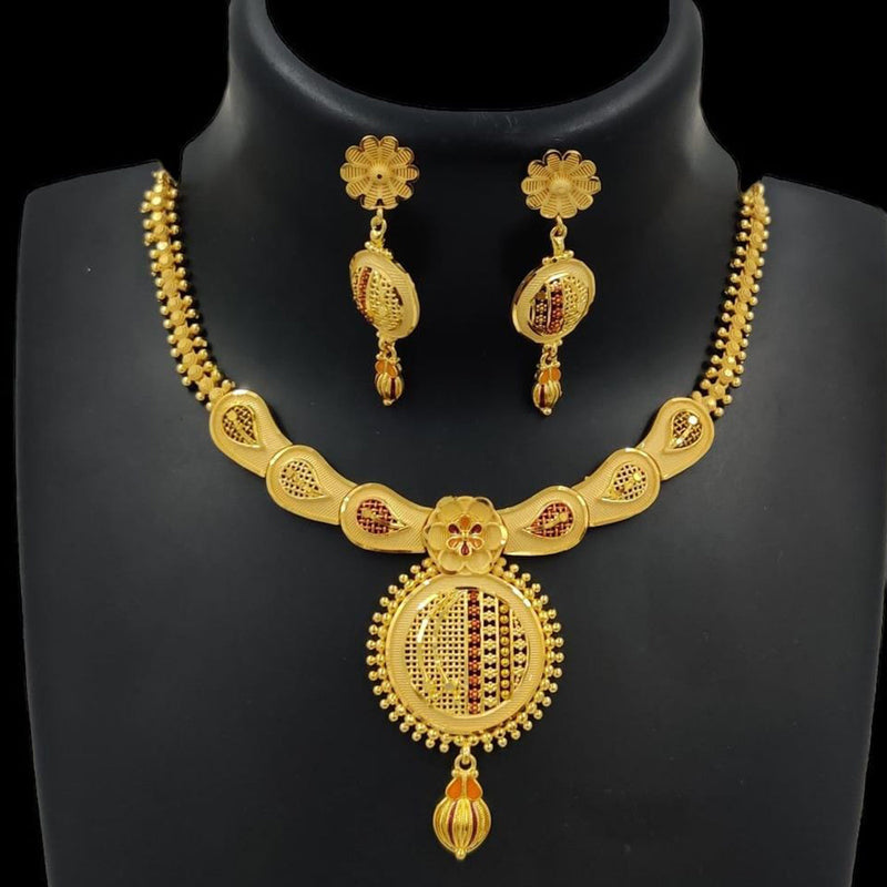 Pari Art Jewellery Forming Gold Necklace Set