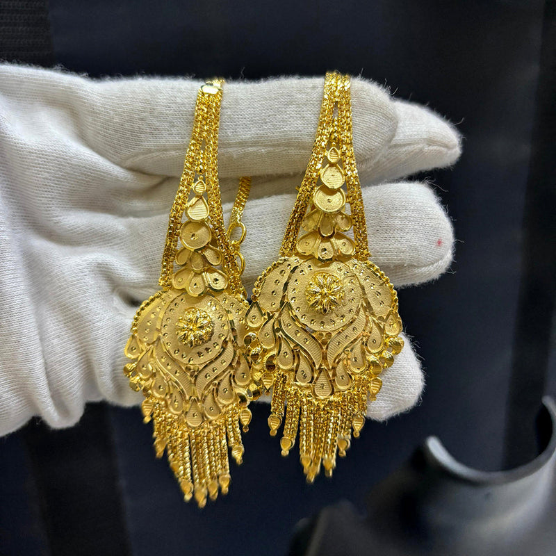 Pari Art Jewellery Gold Forming Dangler Earrings