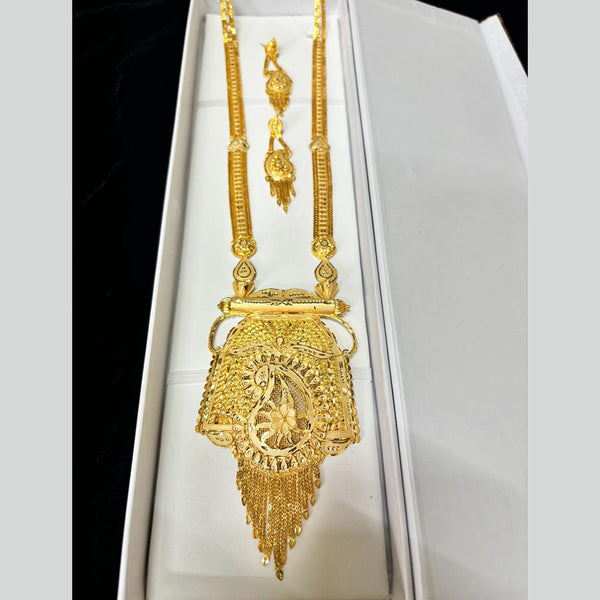 Pari Art Jewellery Forming Gold Plated Long Necklace Set