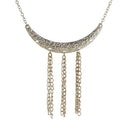 Tip Top Fashions Rhodium Plated Statement Necklace - 1105418