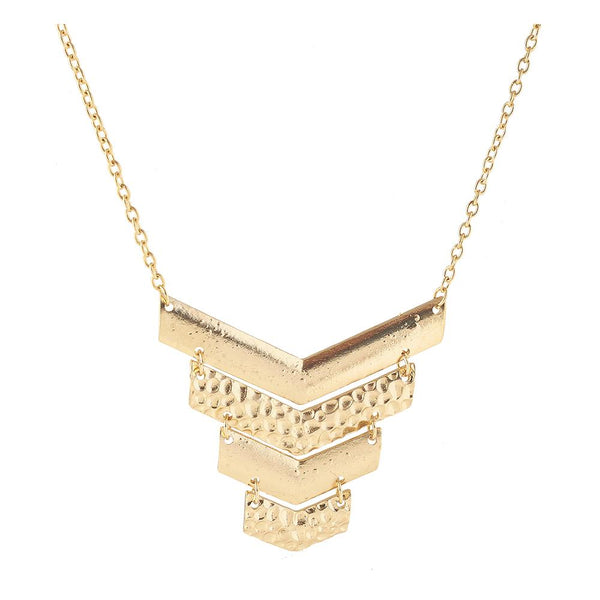 Jeweljunk Gold Plated Statement Necklace - 1105428