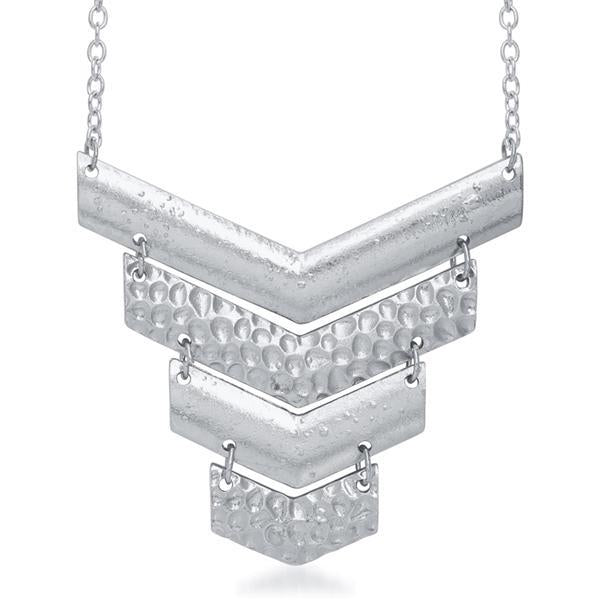 Urthn Silver Plated Chain Statement Necklace -1105429